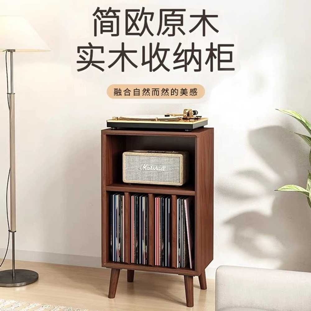 LP보관함 수납장 선반 빈티지 레코드 장식장 보관함 50x40x81 - 상세 이미지 3