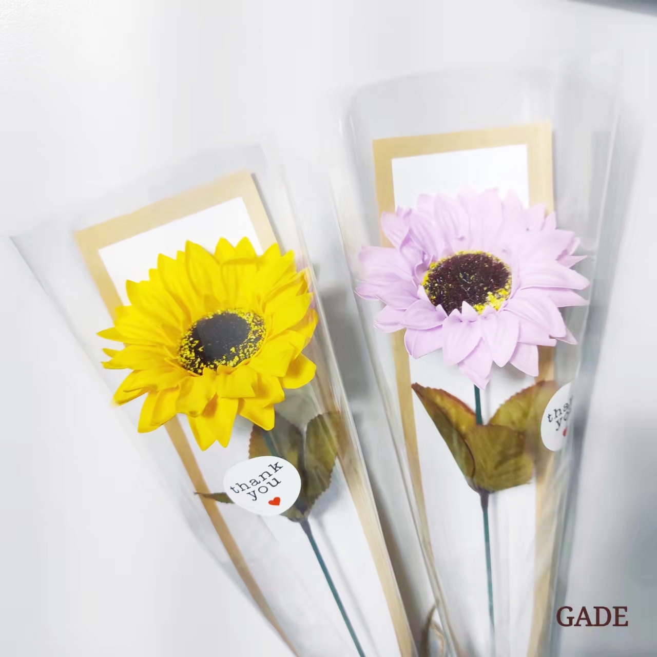 가더GADE 3AC 학예회 재롱잔치 유치원 행사 단체 꽃다발 비누꽃 해바라기 한송이 - 상품 이미지