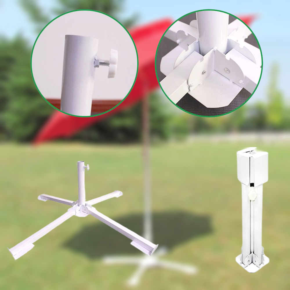 파라솔 십자 받침대 다용도 접이식 대형 우산 광고판 안전고정 홀더