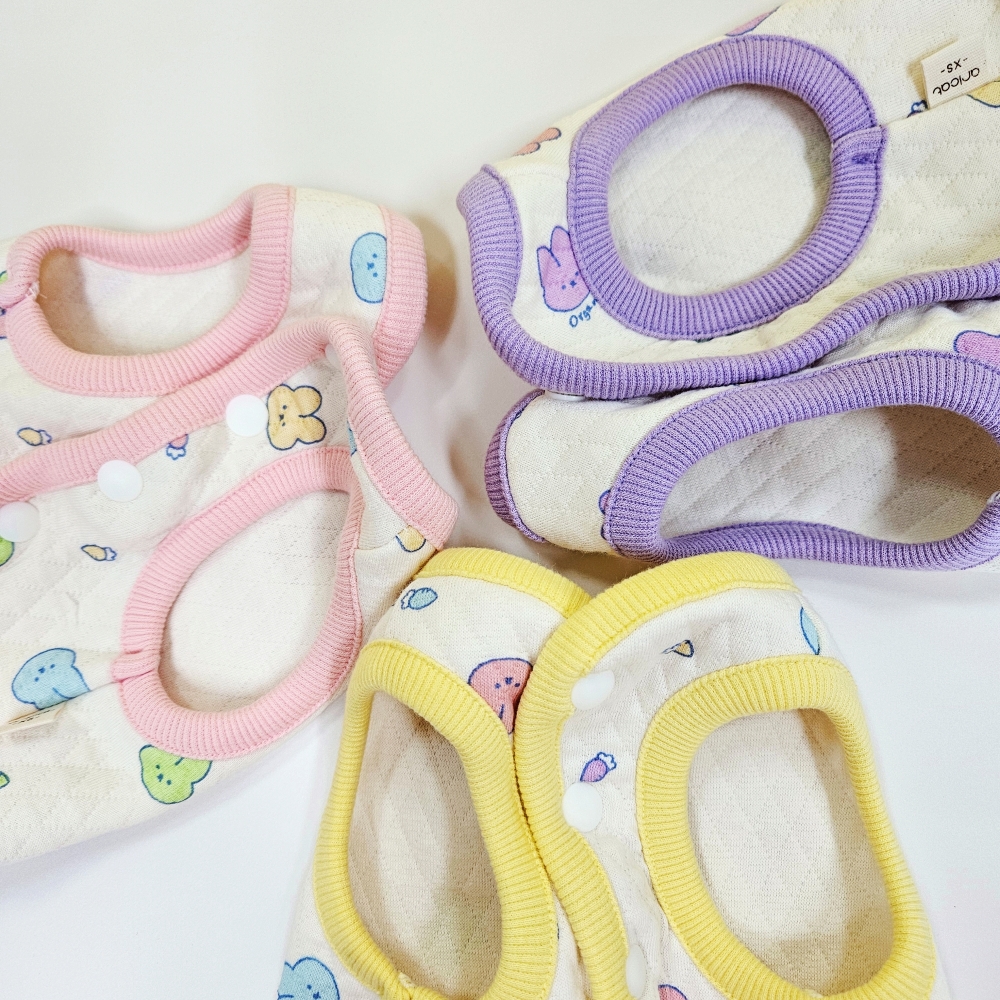 고양이옷 고양이 오가닉 코튼 바니 누빔조끼 - 상세 이미지 3