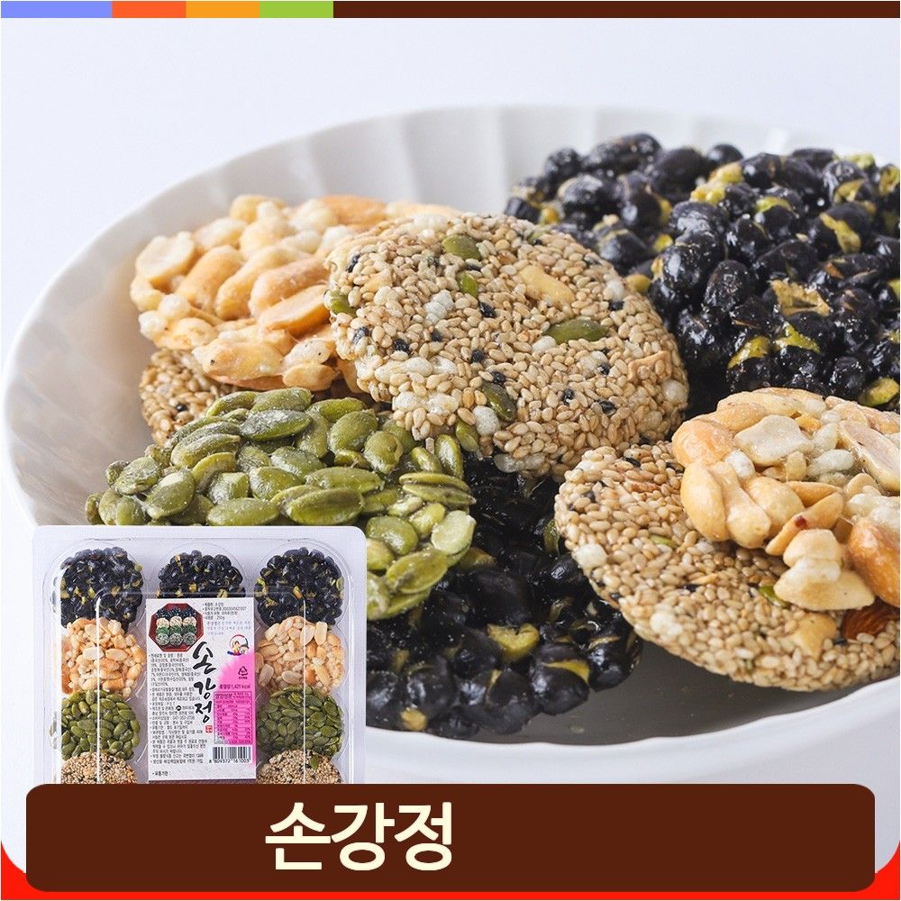 구절판강정 옛날 강정 과자 2종 세트 어른 아이들 간식 군것질 : 민마켓