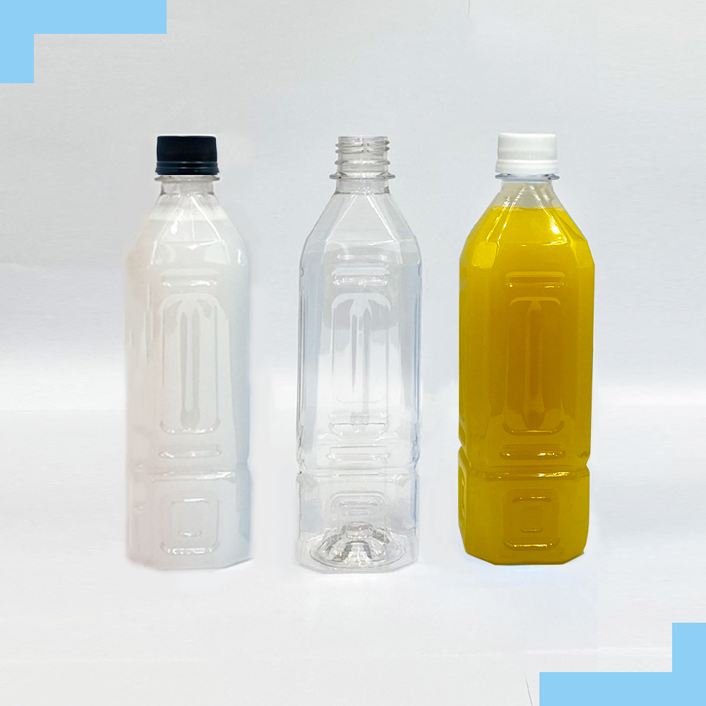 국내생산 보틀스 사각일반 페트병 500ml 일회용 물병 보틀 28파이 뚜껑 - 메인 이미지