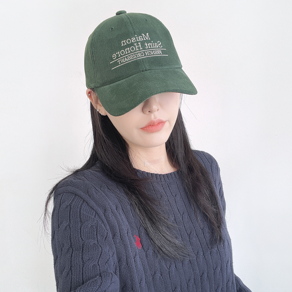 메종세인트 코듀로이 골덴 남자 여자 가을 겨울 볼캡 야구 모자 - 상세 이미지 2