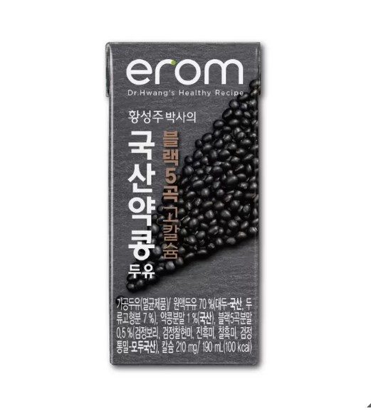 황성주 약콩두유 블랙5곡 고칼슘 두유 190ml x 24개 - 상세 이미지 2