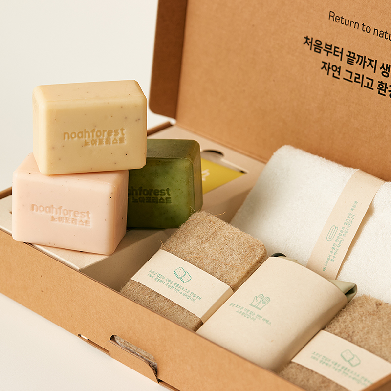 노아포레스트 설거지 주방워싱바 제로웨이스트 선물 세트 키트 + 선물용 전용 쇼핑백 - 메인 이미지