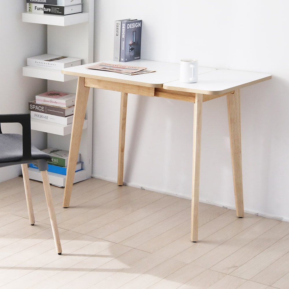 린백토리 확장형 1인용 원목 식탁 원룸 테이블 탁자