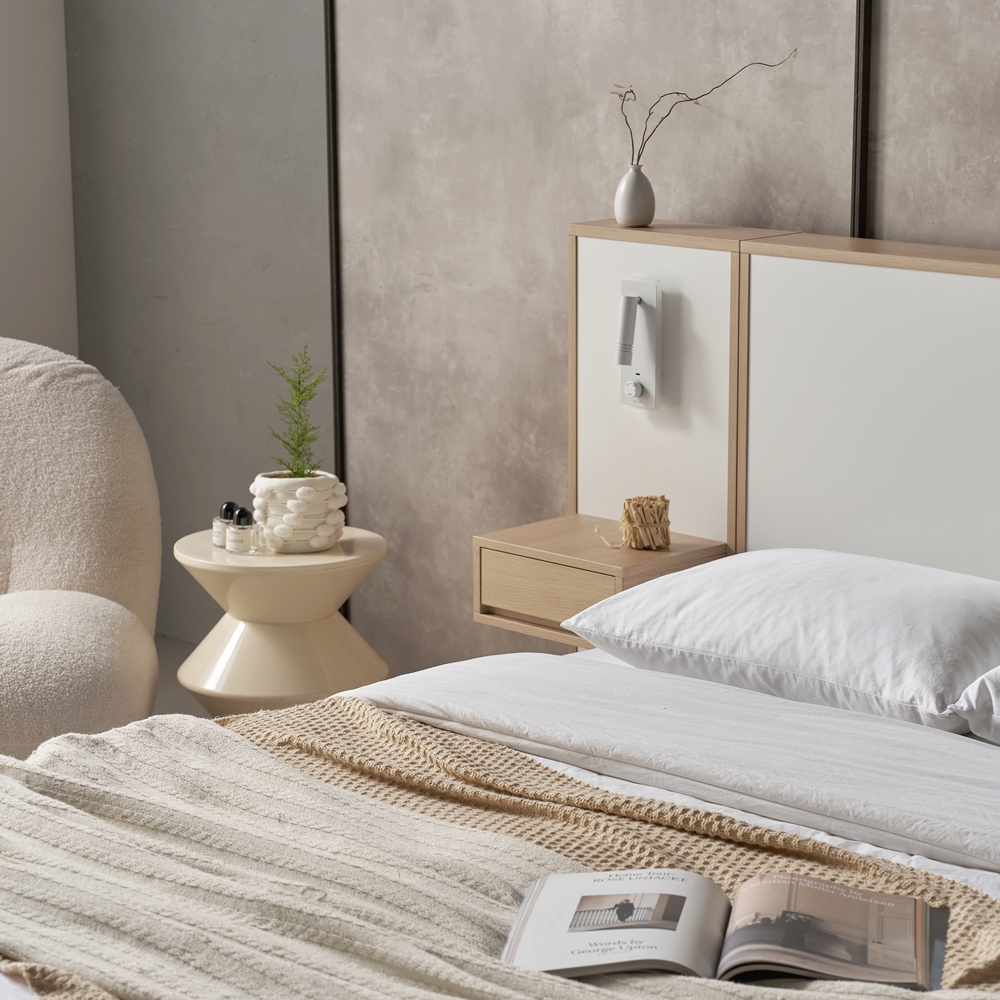 루나힐 부부 트윈 베드 높은 호텔형 서랍형 낮은 슈퍼싱글프레임