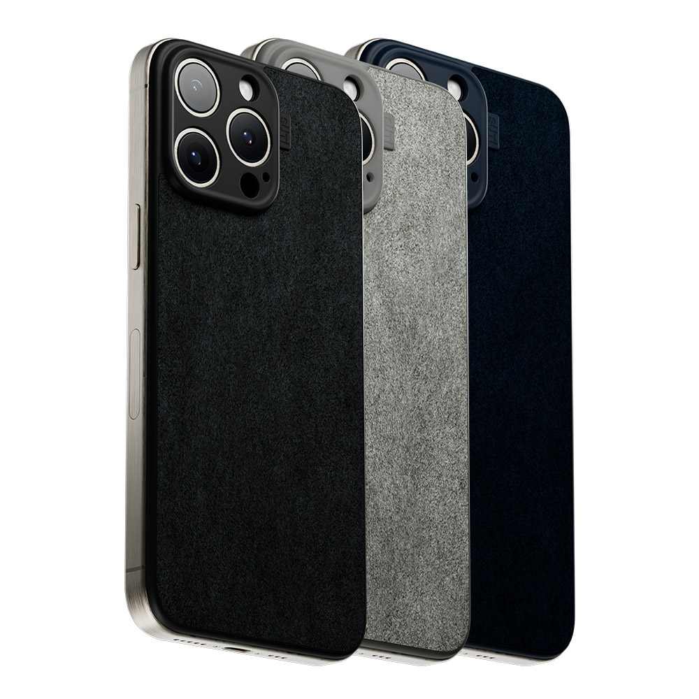 수티 폰백 아이폰15 프로 맥스 맥세이프 나노스웨이드 알칸타라 가죽 생폰 케이스