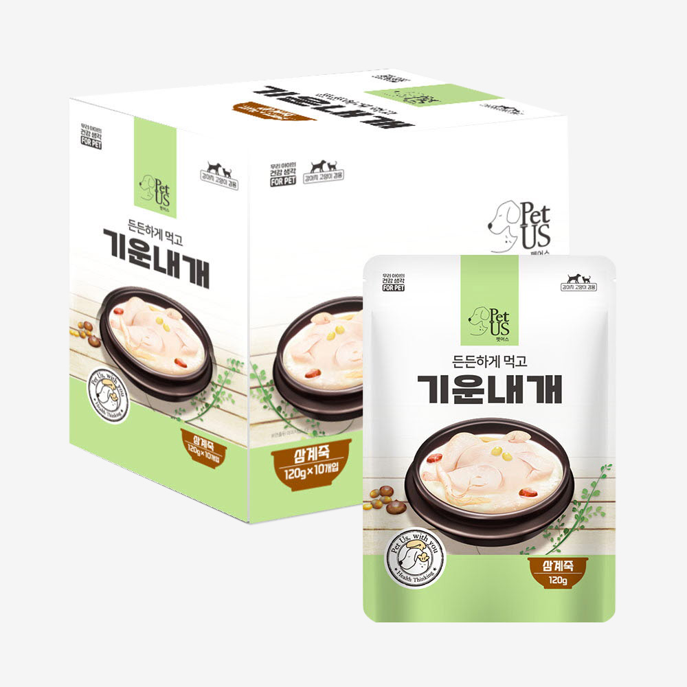 펫어스 강아지죽 강아지스프 대용량 습식 영양식 닭죽 삼계죽, 120g, 10개 - 상품 이미지