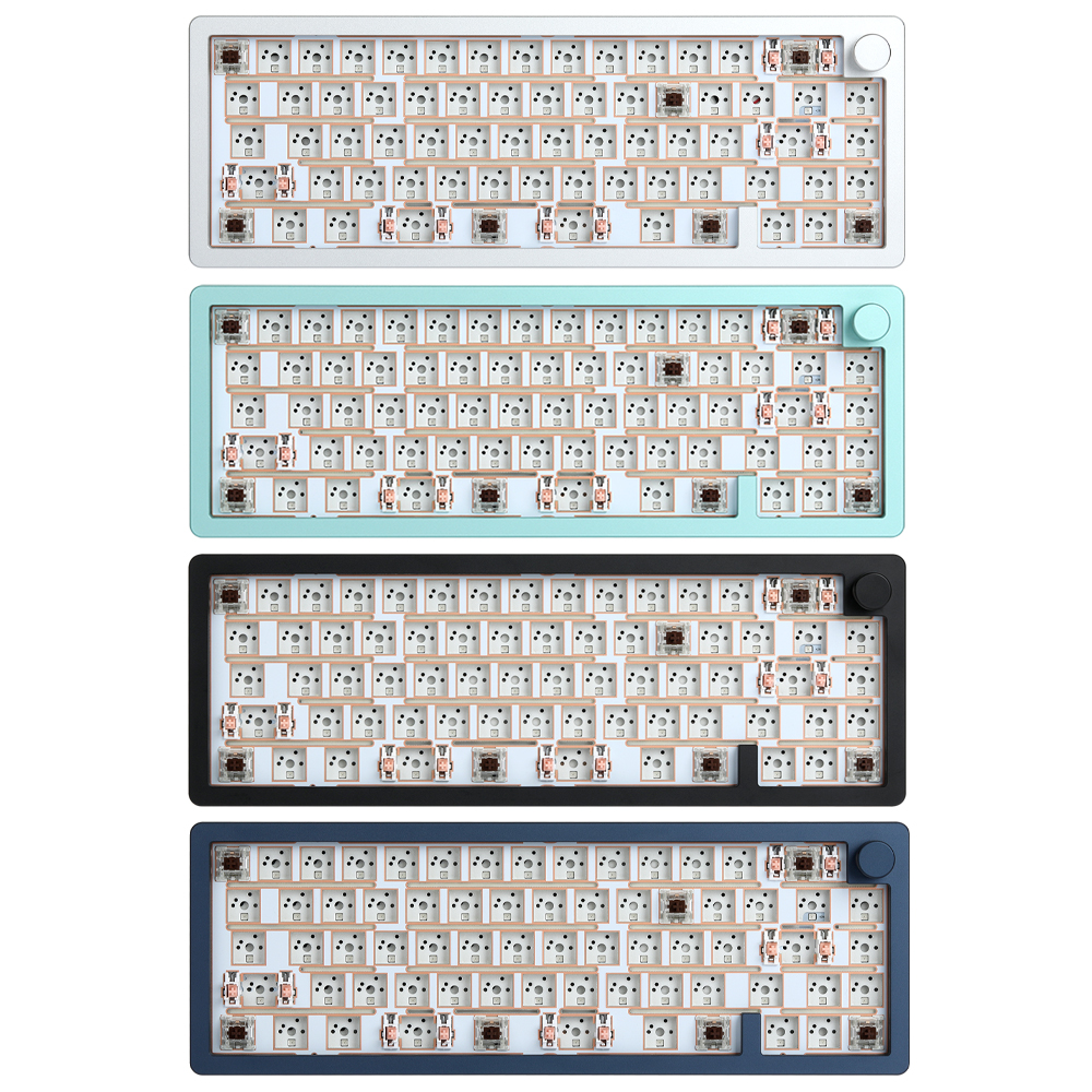 SPM AL68A 스플릿 VIA 유무선 풀 알루미늄 핫스왑 커스텀 기계식 키보드 베어본 DIY KIT