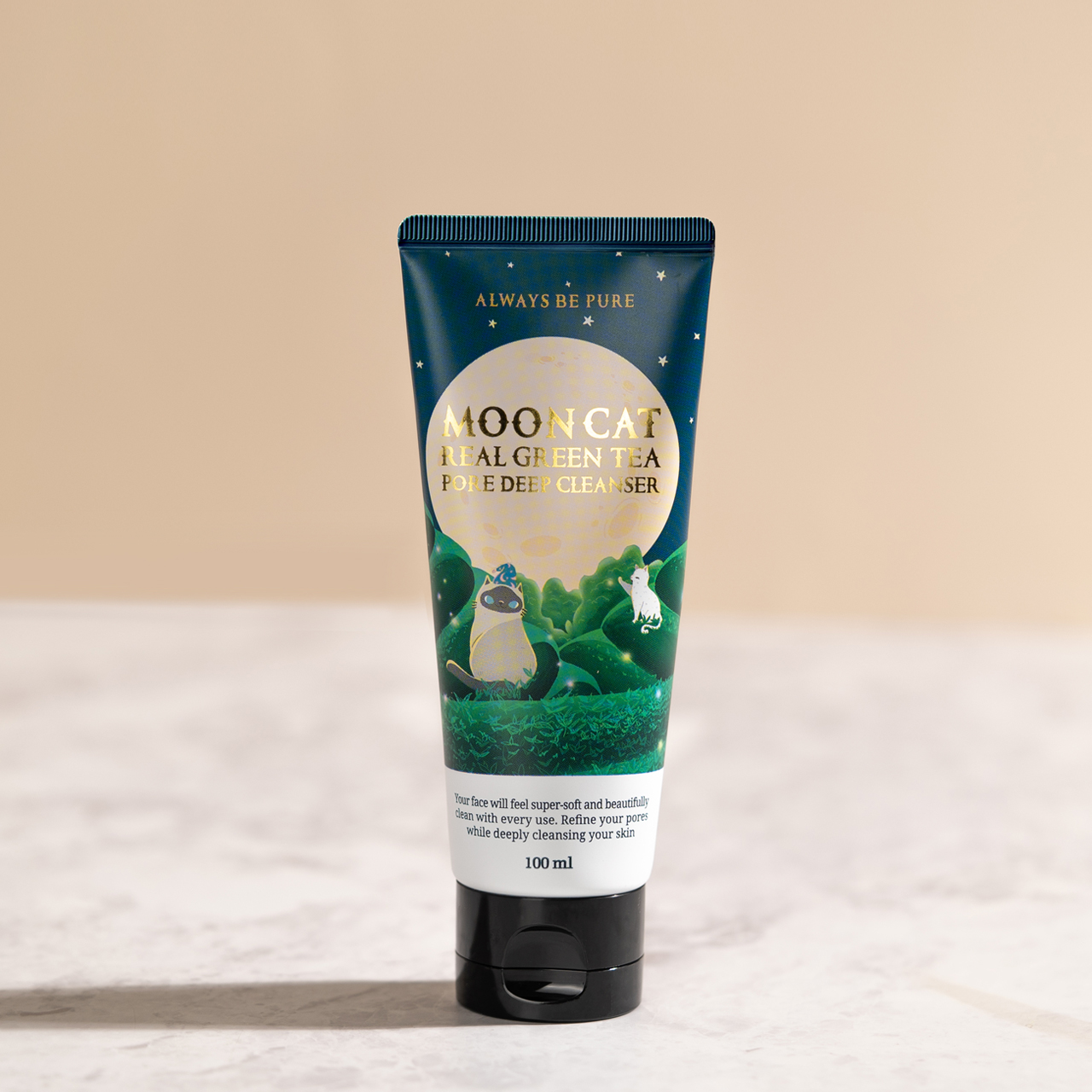 문캣 하동 녹차 팩투폼 모공청소 포어 딥클렌저 100ml - 상세 이미지 3