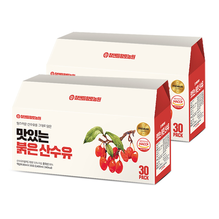 참앤들황토농원 맛있는 산수유 80ml 30포, 2개 - 상품 이미지