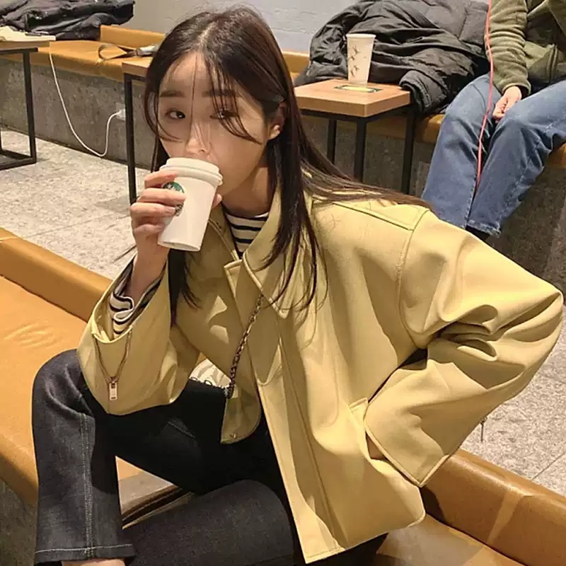 지옥에서 온 판사 3화 박신혜 자켓 옐로우 강빛나 가죽 레더 의상 옷 패션 - 상세 이미지 2