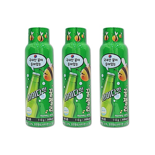 꿀젤리 사이다맛 110g x3개 짜먹는 젤리 : 마켓찐몰