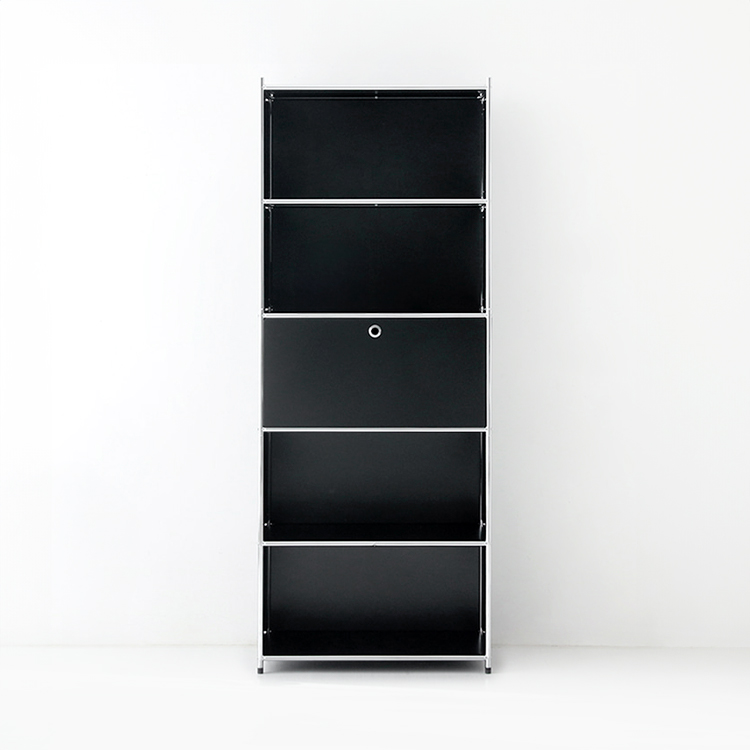 심플리 수납장 BC261 770mmx400mmx1955mm, 5단, 블랙 6636.2496 - 메인 이미지