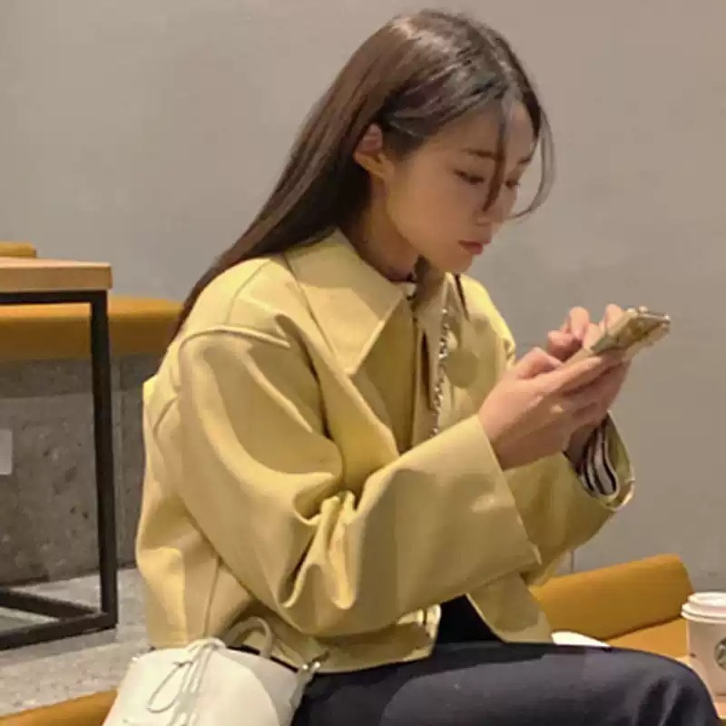 지옥에서 온 판사 3화 박신혜 자켓 옐로우 강빛나 가죽 레더 의상 옷 패션 - 상세 이미지 5