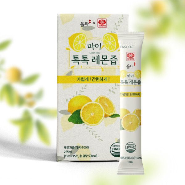 100% 레몬 올타 마이톡톡 레몬즙 3박스 : 녹돌 씨