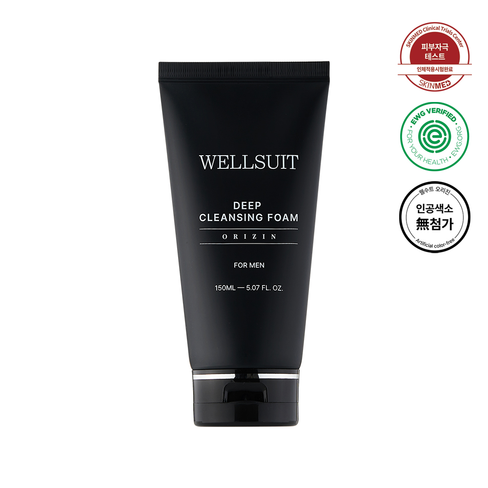 [남성 클렌징폼] 웰수트 딥 클렌징폼 오리진 150ml - 모공 관리 피지 제거 - 상세 이미지 2