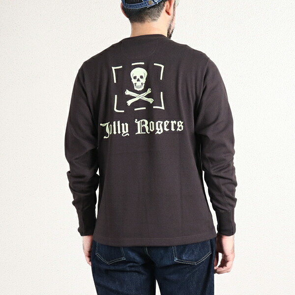 프리휠러스 Jolly Rogers 헨리넥 티 헤비웨이트 VF-17 2435002 블랙 - 상세 이미지 2