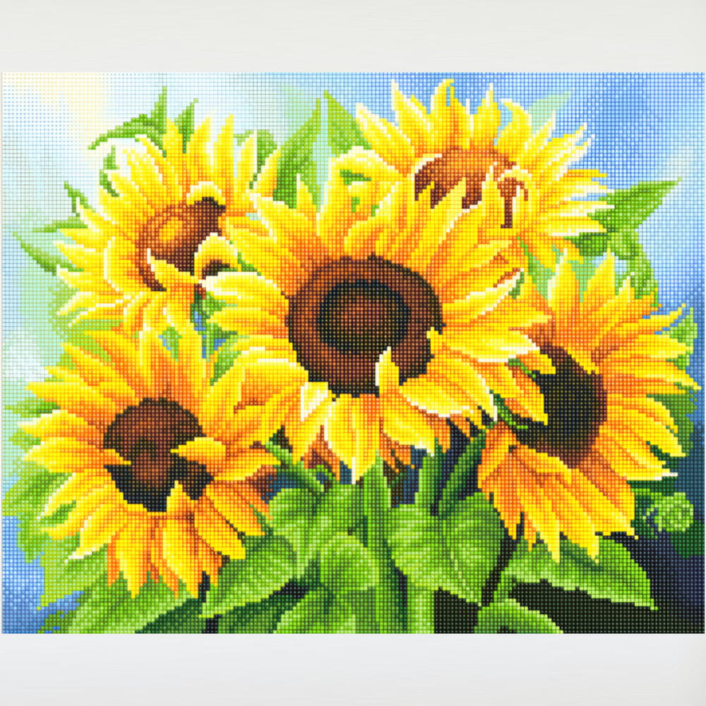 해바라기 정물 보석십자수 5개의 태양 KSJ 01 40x50