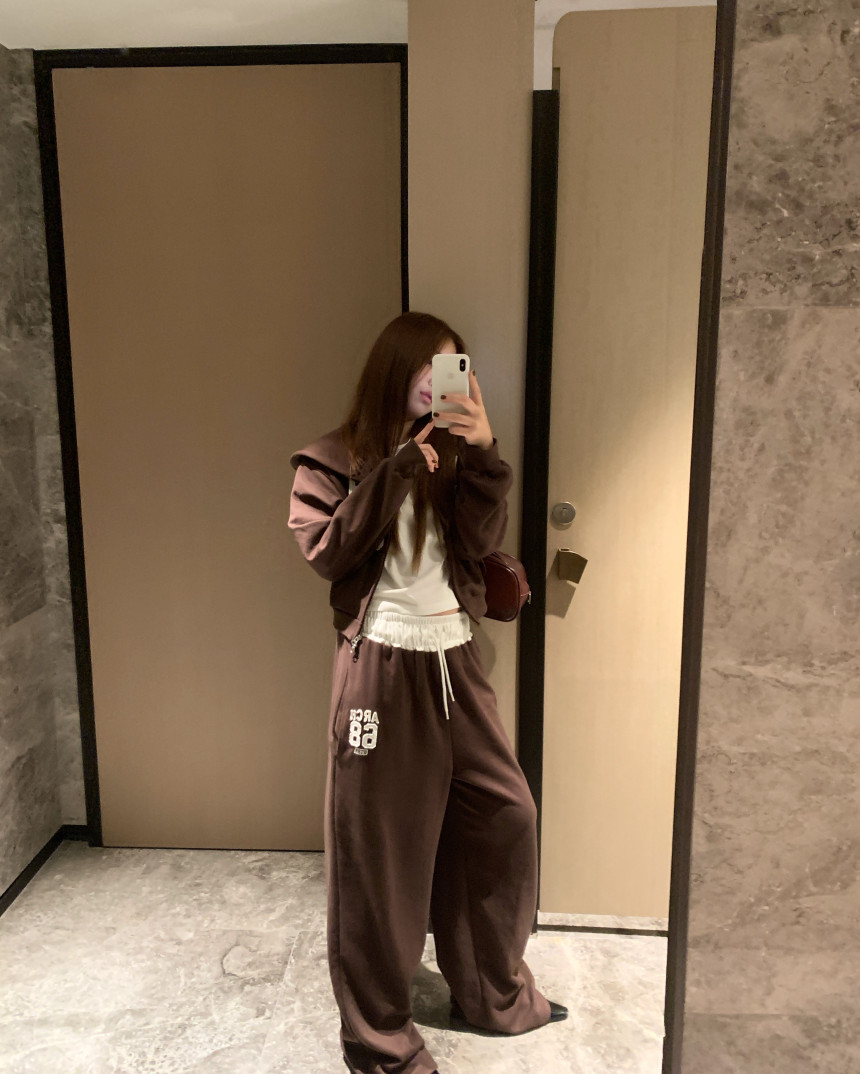 [기모버전] set상품 여성 투웨이 트레이닝 후드 바지 세트 상세 이미지 2