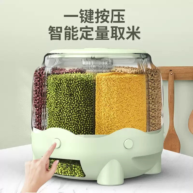 회전쌀통 시리얼 보관통 잡곡보관함 보관 밀폐 진공쌀통 잡곡 저장 디스펜서 가정용 - 상세 이미지 2