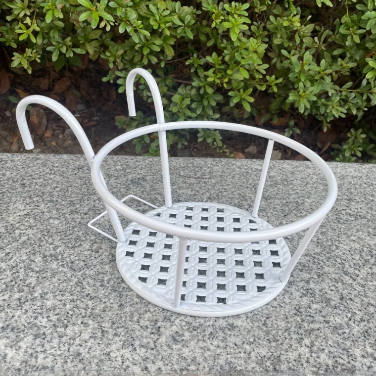 베란다 화분 걸이 진열대 화이트 22x18cm : 아리아유통