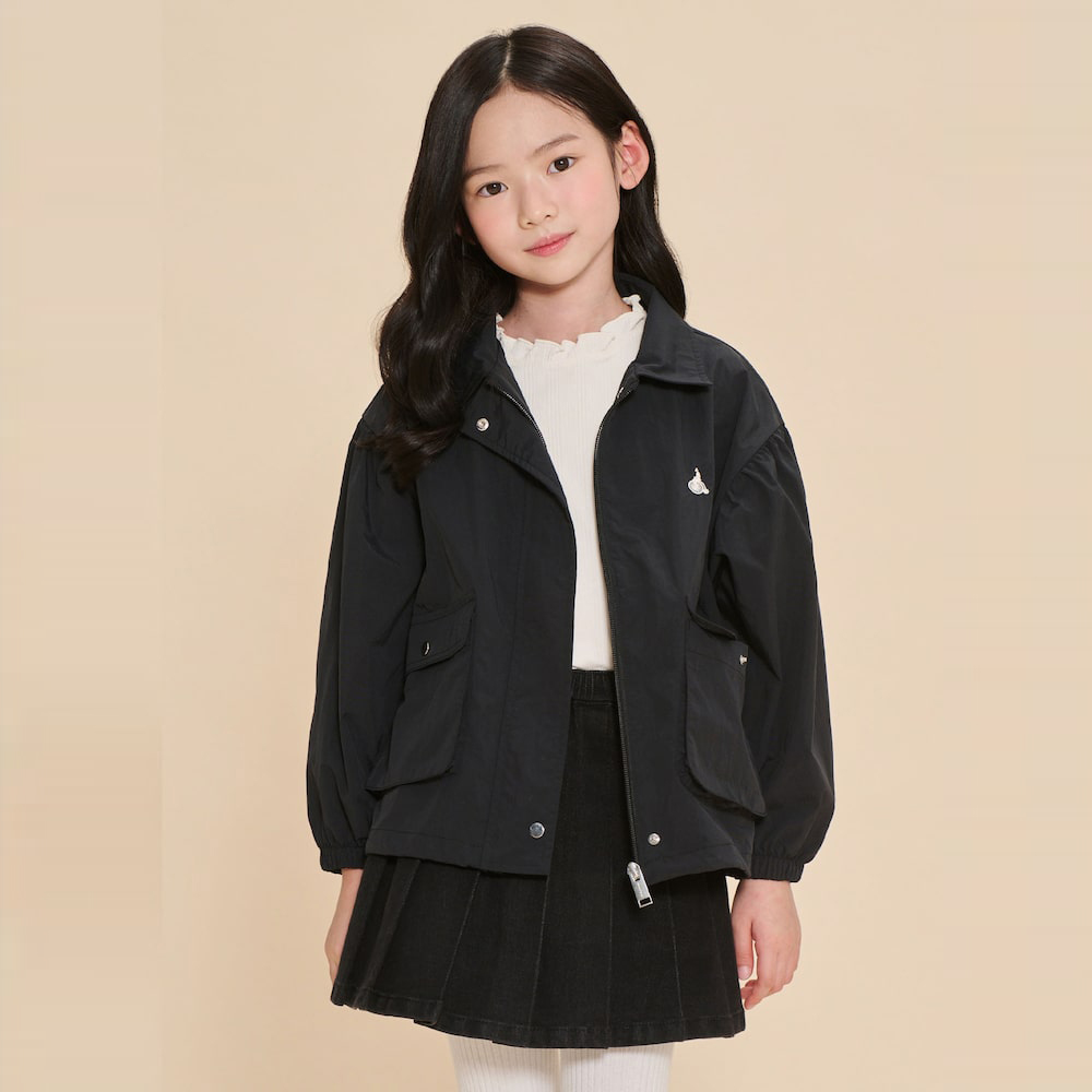 [BEANPOLE KIDS] 여아 칼라형 홑겹 숏 점퍼  블랙 (BI4839G905) : 빈폴키즈