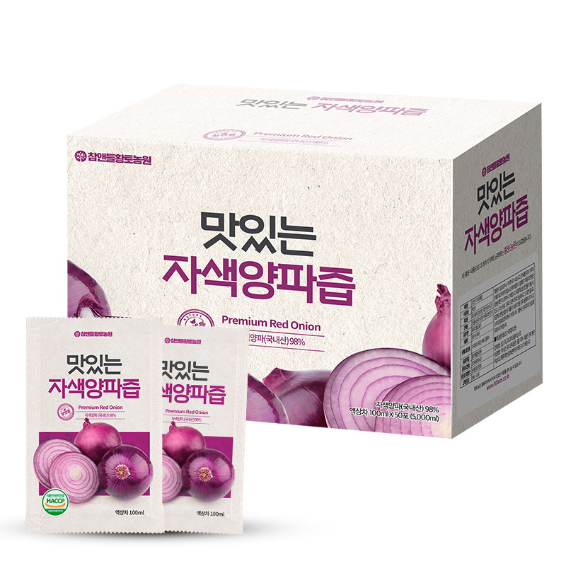 참앤들황토농원 맛있는 자색 양파즙 100ml 50포, 1개 - 상품 이미지