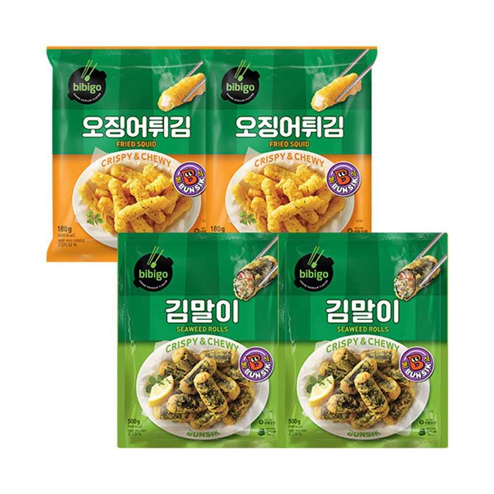 비비고 김말이 바삭한 분식세트(김말이x2+오징어튀김x2) : 광수네컴퍼니