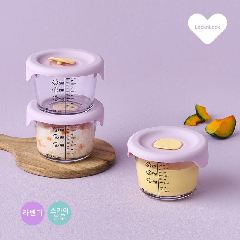 락앤락 락앤락 리틀럽 디어 이유식 용기 실리콘캡 3P 원형
