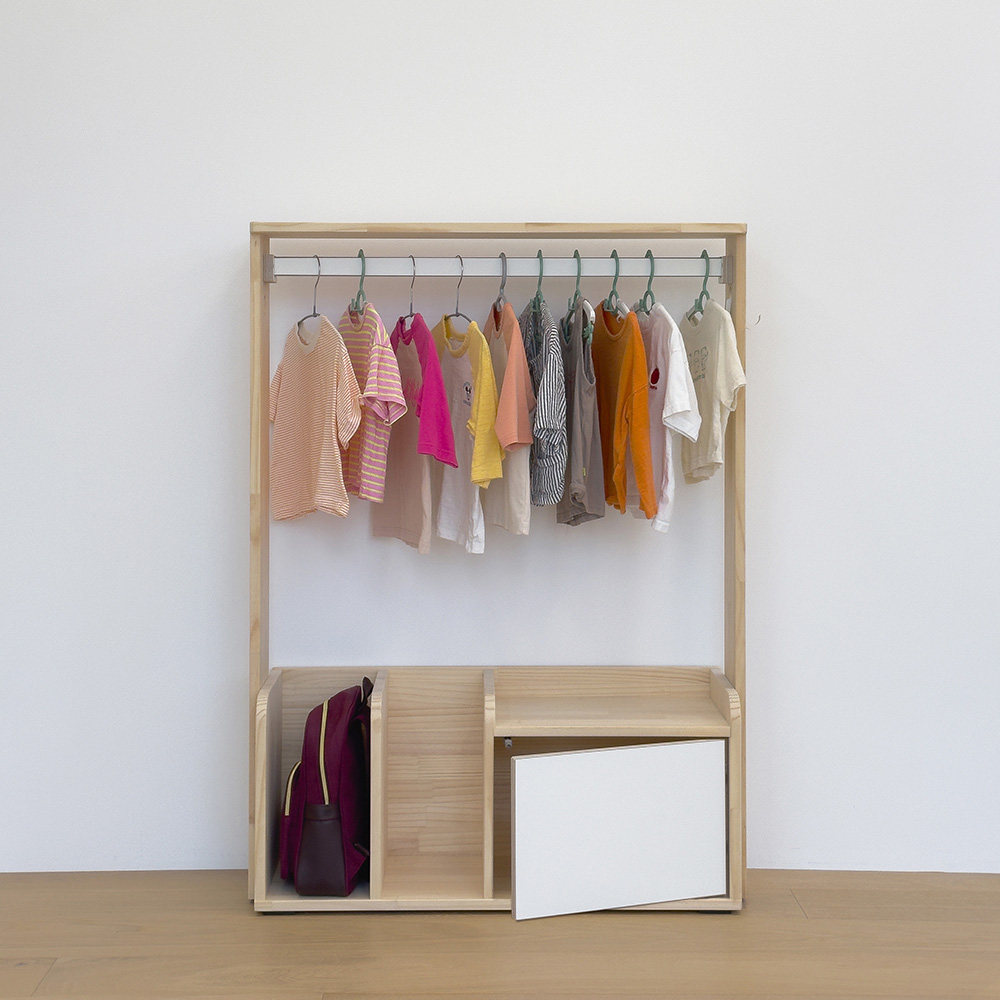 모로우드 세로형 800 아기행거 아기옷행거 유아 어린이 가방걸이 행거 키즈 원목