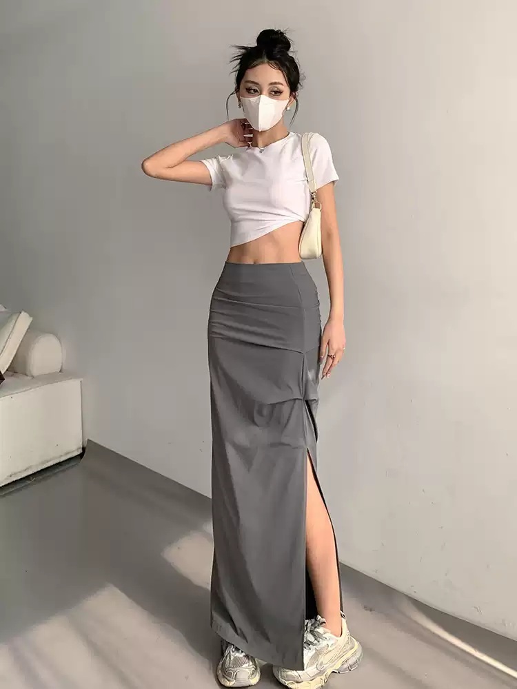 전종서 스커트 치마 패션위크 H라인 롱 화이트 의상 옷 패션 - 상세 이미지 5