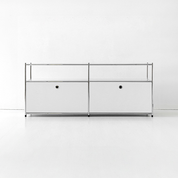 심플리 2x2 수납장 2문 BC601 1520mmx400mm640mm, 2단, 퓨어화이트 4422.3701 - 메인 이미지