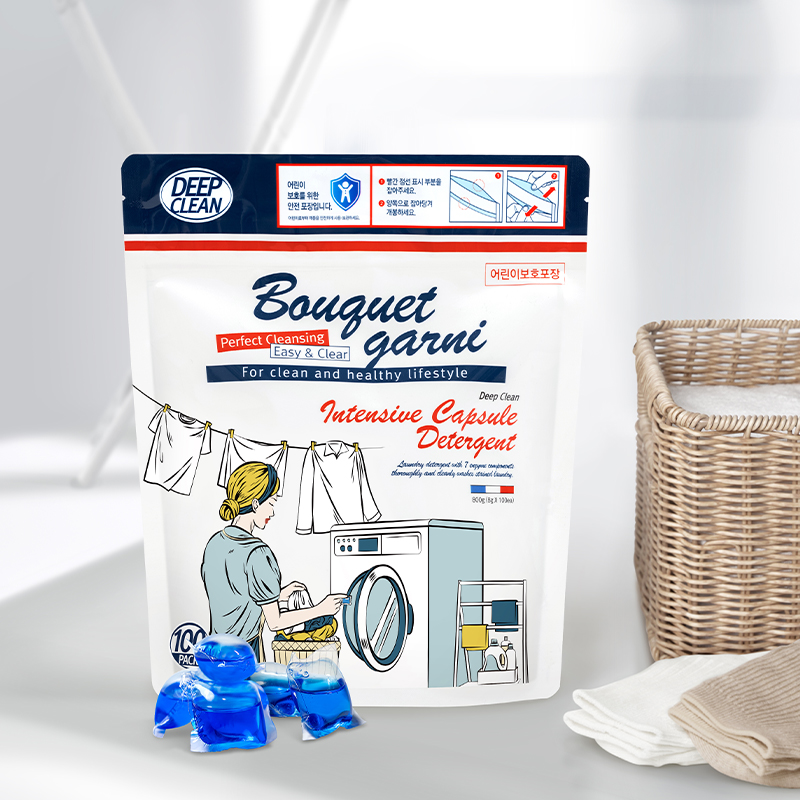 [100개입] 부케가르니 초고농축 캡슐세제 일반 드럼 겸용 로즈향 딥클린 올인원 세탁세제 추천