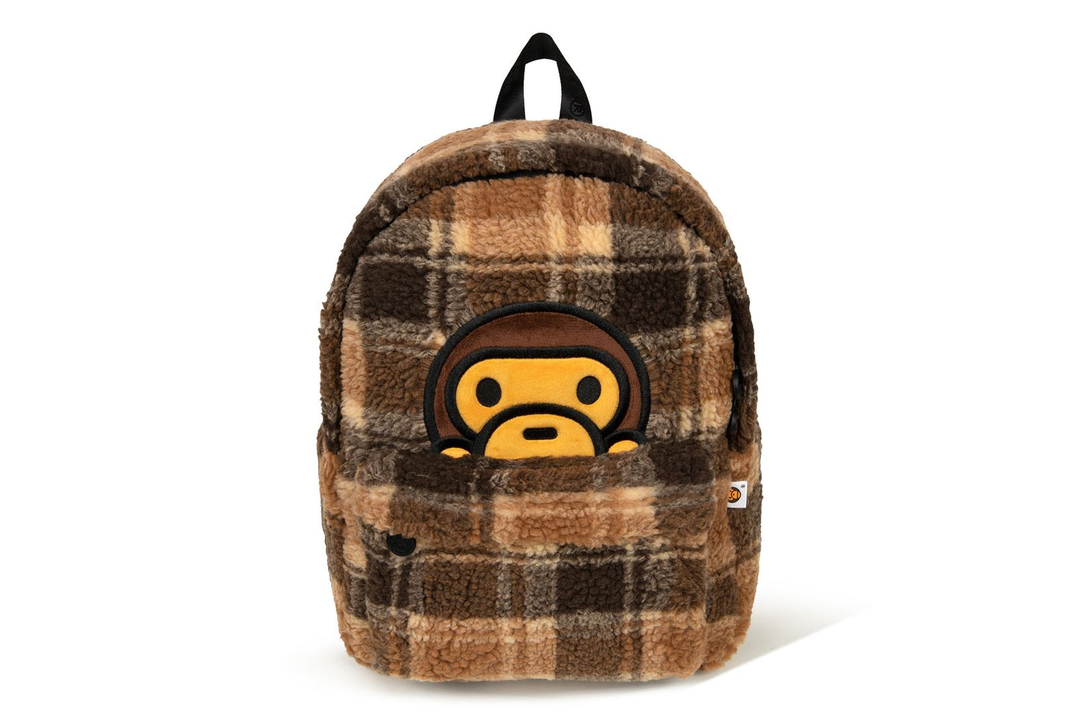 베이프 백팩 BABY MILO FAUX FUR CHECK MEDIUM AK70-189-301 - 상세 이미지 2