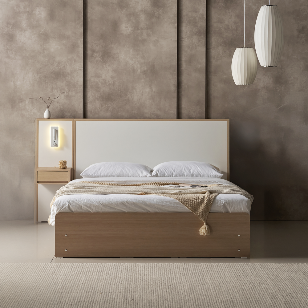 루나힐 부부 트윈 베드 높은 호텔형 서랍형 낮은 슈퍼싱글프레임