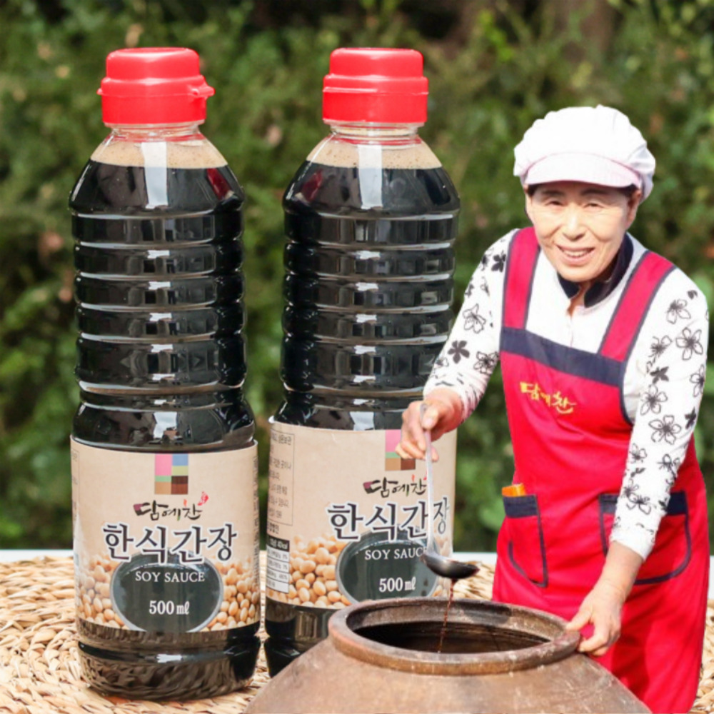 조선간장 국간장 한식 국산콩 재래간장 500ml+500ml 순창 담예찬 - 메인 이미지