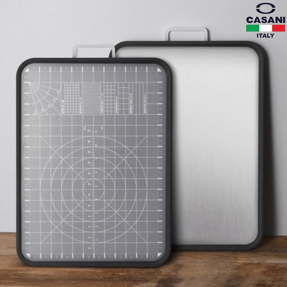 304스텐 양면 눈금 칼집안나는 도마 스테인레스 김치 손잡이 가정용