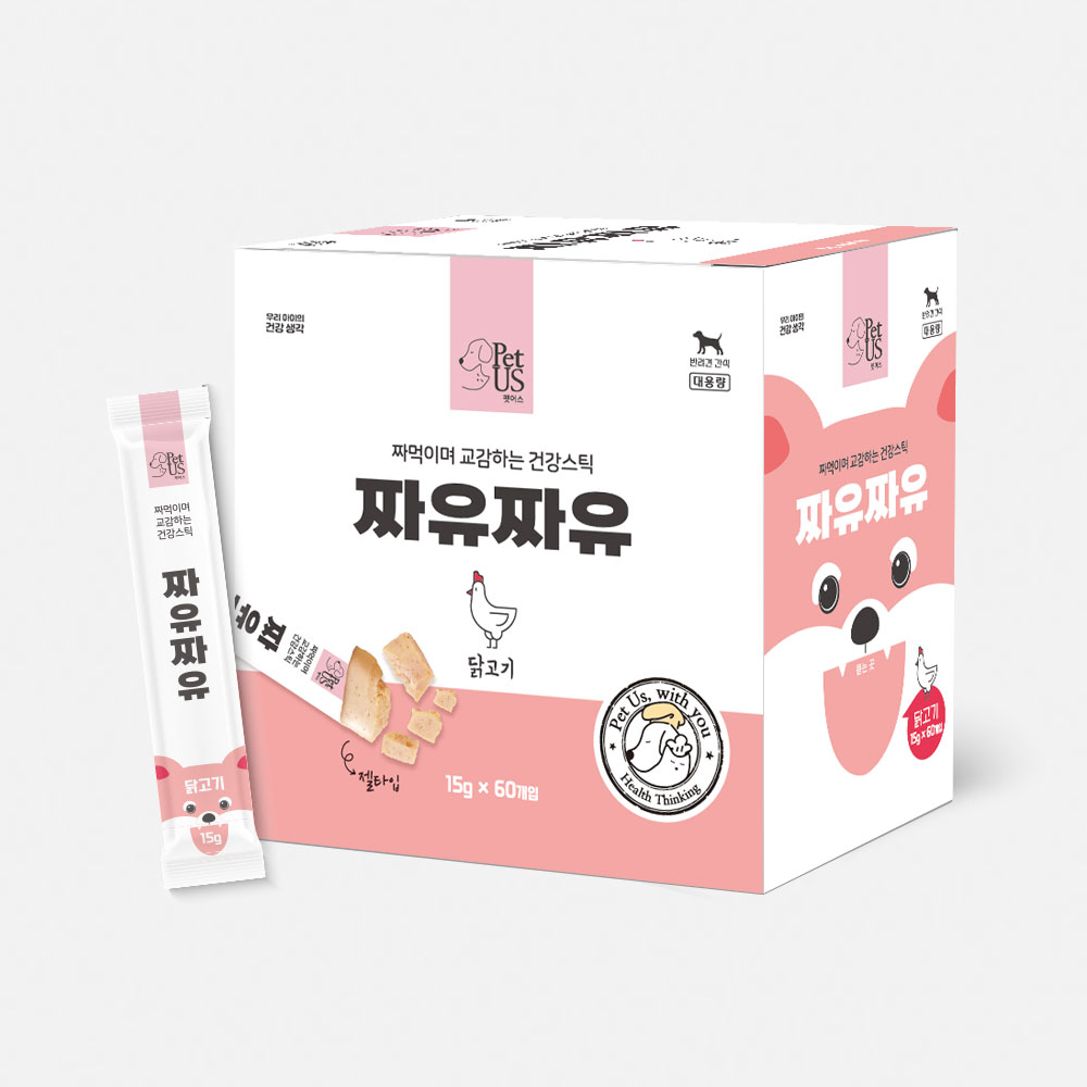 펫어스 강아지츄르 강아지유동식 강아지짜먹는간식 짜유짜유 60개입 닭고기 - 상세 이미지 4
