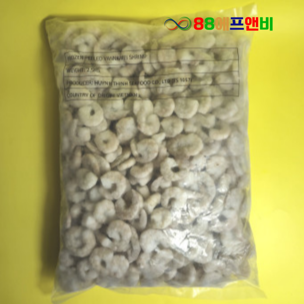 칵테일새우 2.5kg 71/90 냉동 자숙새우살