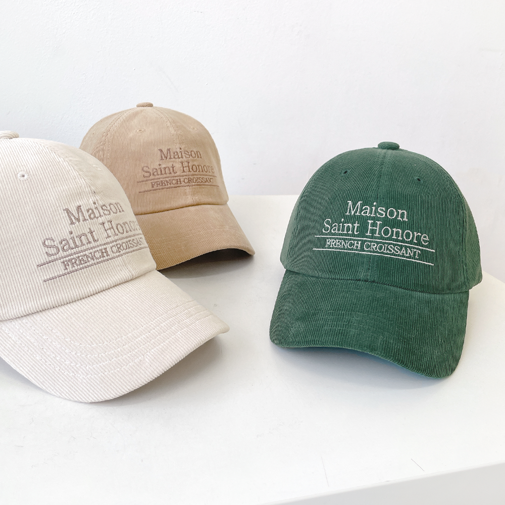 메종세인트 코듀로이 골덴 남자 여자 가을 겨울 볼캡 야구 모자