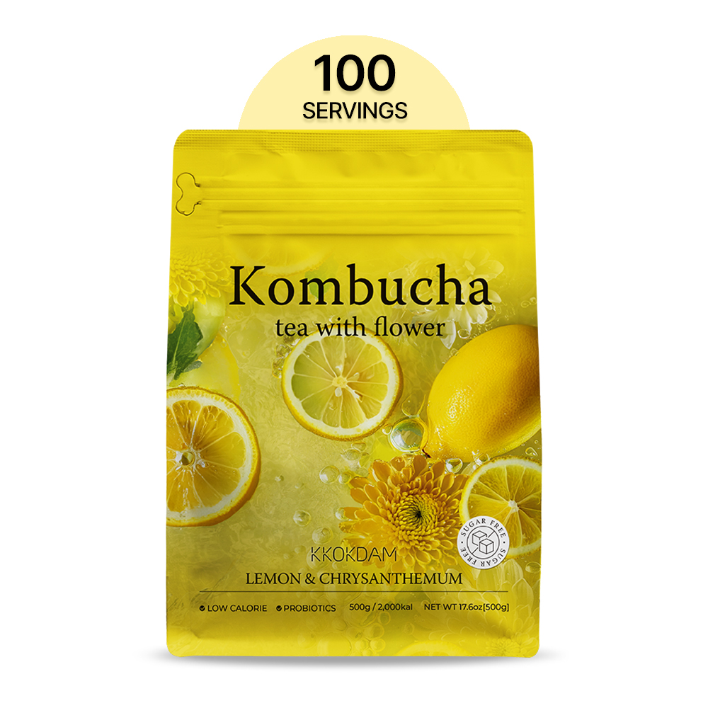 꽃을담다 플라워 콤부차 벌크파우치 500g 자몽히비스커스/레몬국화 탕비실용 100잔분량 - 상세 이미지 5