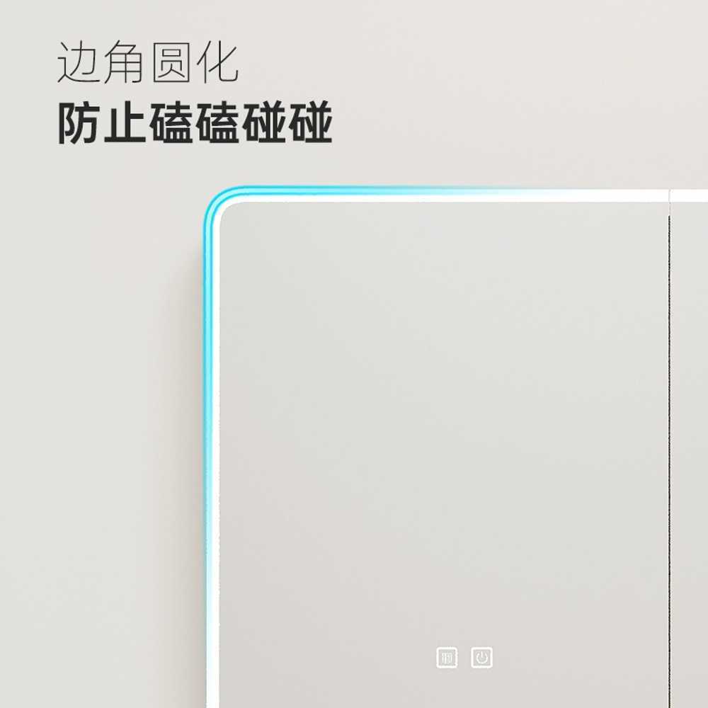 LED 화장실장 간접 조명 거울 스마트 플랩장 전면 크림 60cm - 상세 이미지 3