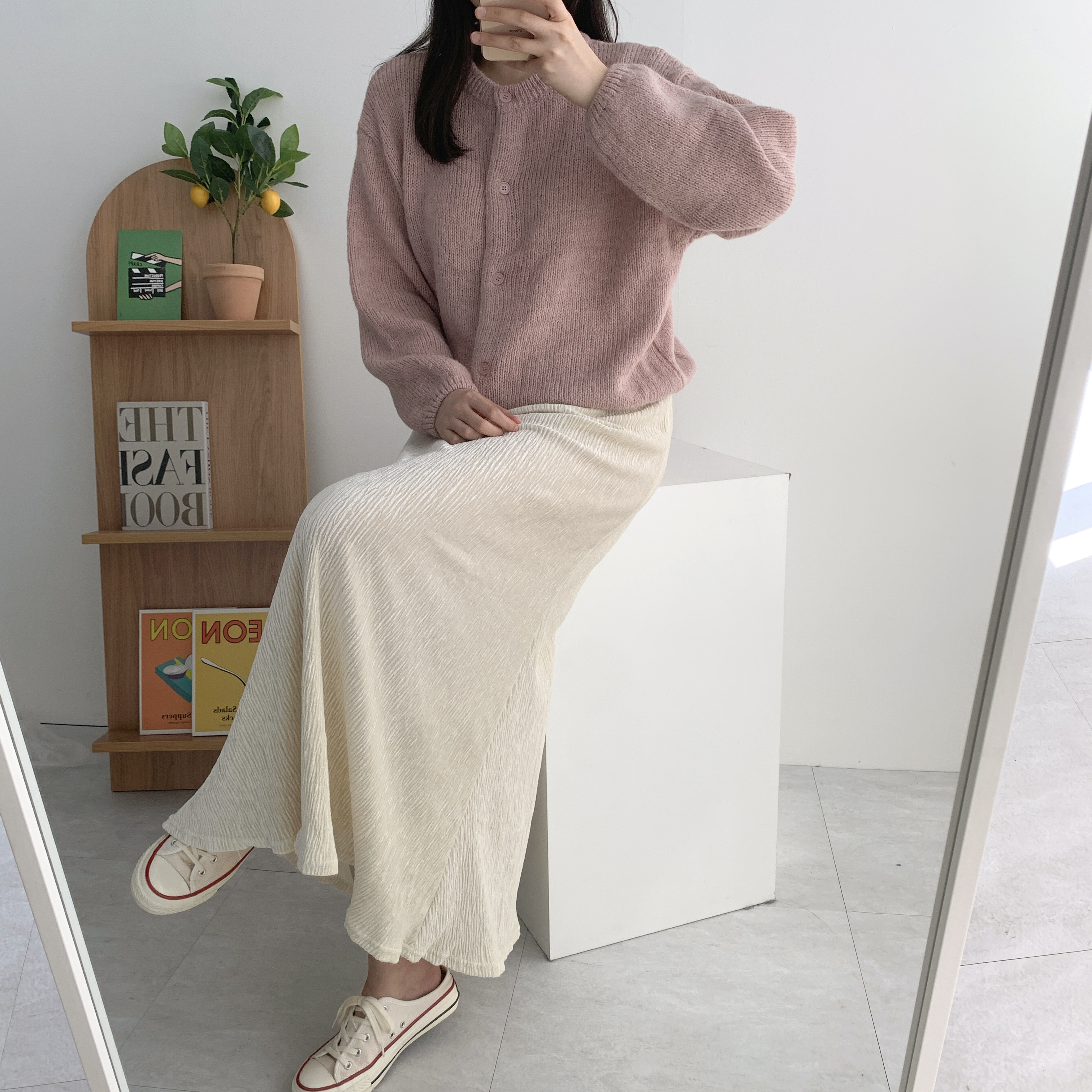 벨로아스커트 벨벳스커트 플레어스커트 - 상세 이미지 4