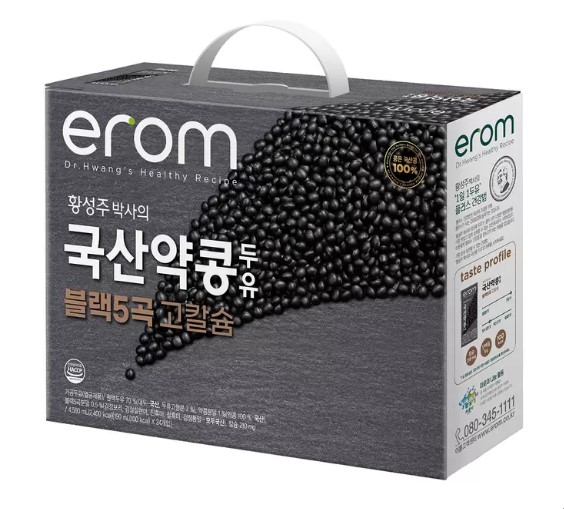 황성주 약콩두유 블랙5곡 고칼슘 두유 190ml x 24개