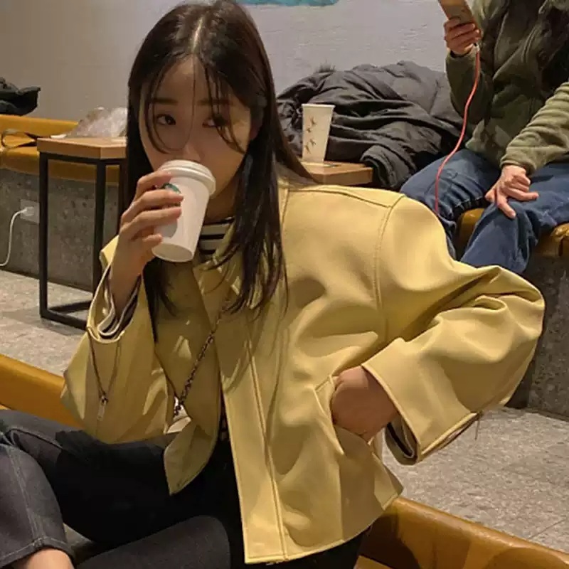 지옥에서 온 판사 3화 박신혜 자켓 옐로우 강빛나 가죽 레더 의상 옷 패션 - 상세 이미지 3