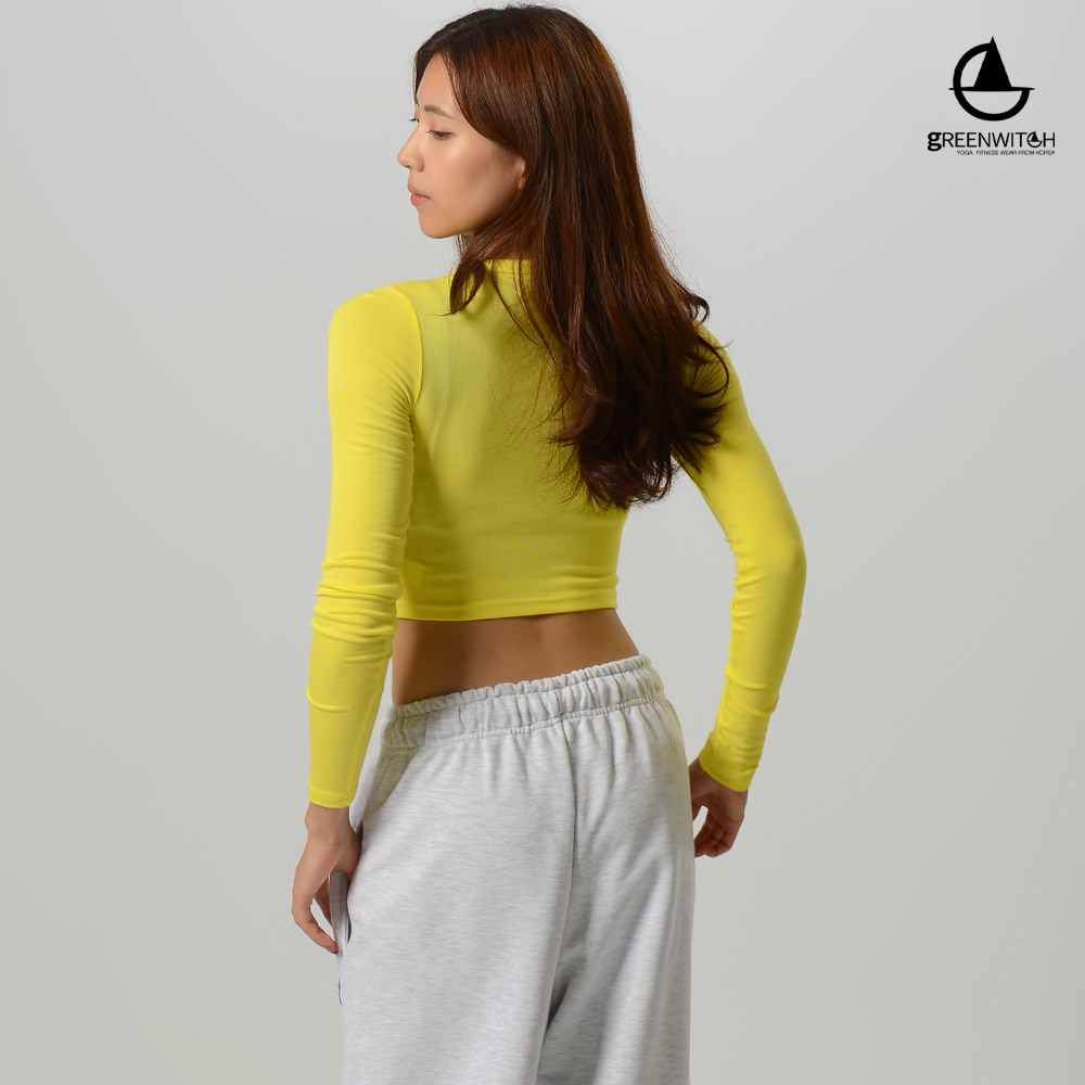그리니치 유연한 텐션감 또또스냅 크롭티 필라테스 요가복 이미지 6
