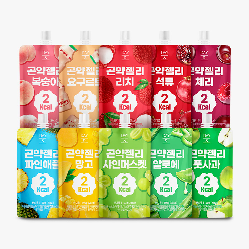[유기농레몬즙1개 증정] 데이앤 애브리데이팩 곤약젤리 10가지맛 믹스, 150g, 30개