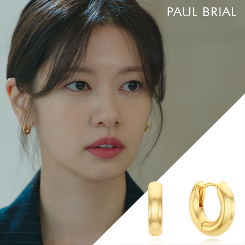 정소민 착용 폴브리알 베이직 원터치 귀걸이 小 PYBE0294 - 상세 이미지 2